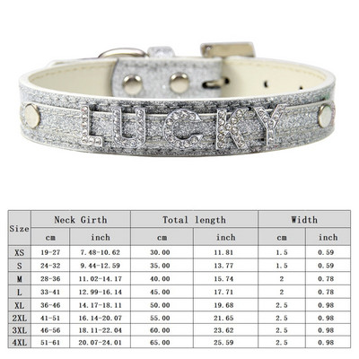 Personalizirana ogrlica za pse Bling Rhinestone DIY imena Puppy Cat Kožne ogrlice Mali veliki psi Ogrlica Besplatno ime Dodaci za kućne ljubimce