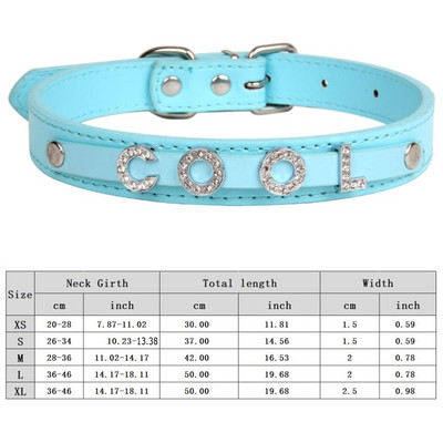 Personalizirana ogrlica za pse Bling Rhinestone DIY imena Puppy Cat Kožne ogrlice Mali veliki psi Ogrlica Besplatno ime Dodaci za kućne ljubimce