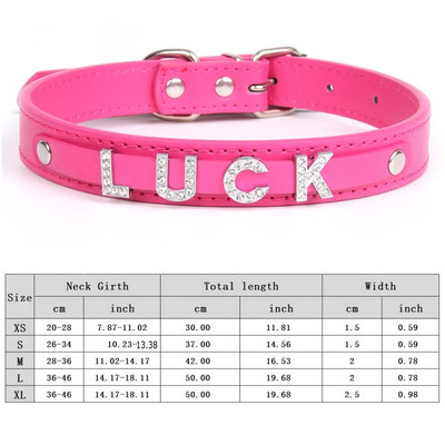 Personalizirana ogrlica za pse Bling Rhinestone DIY imena Puppy Cat Kožne ogrlice Mali veliki psi Ogrlica Besplatno ime Dodaci za kućne ljubimce