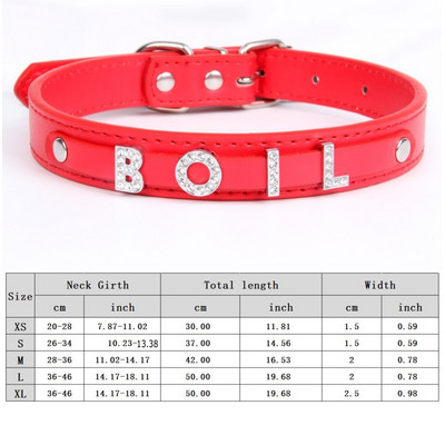 Personalizirana ogrlica za pse Bling Rhinestone DIY imena Puppy Cat Kožne ogrlice Mali veliki psi Ogrlica Besplatno ime Dodaci za kućne ljubimce