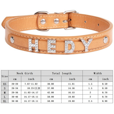 Personalizirana ogrlica za pse Bling Rhinestone DIY imena Puppy Cat Kožne ogrlice Mali veliki psi Ogrlica Besplatno ime Dodaci za kućne ljubimce