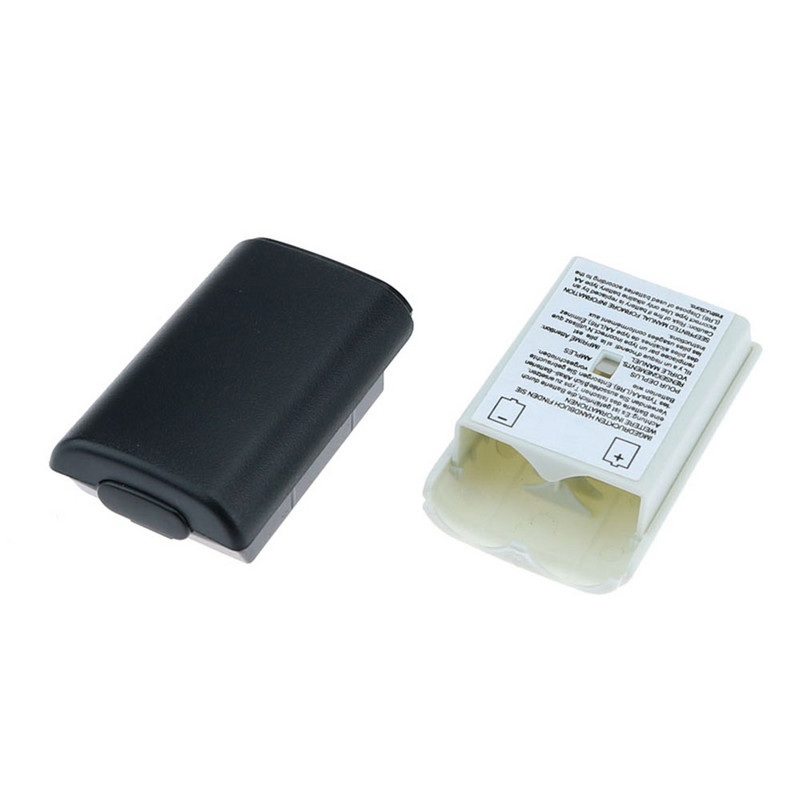 YuXi 1PCS melnbalts akumulatora korpusa vāciņa apvalks Xbox 360/xbox360 bezvadu kontrollera uzlādējams akumulators