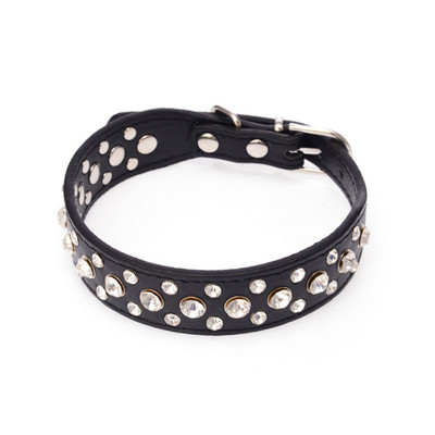Širina PU kožna ogrlica za kućne ljubimce Okrugla blistava šteneta Puppy Dog Choker Cat Ogrlica za male srednje pse