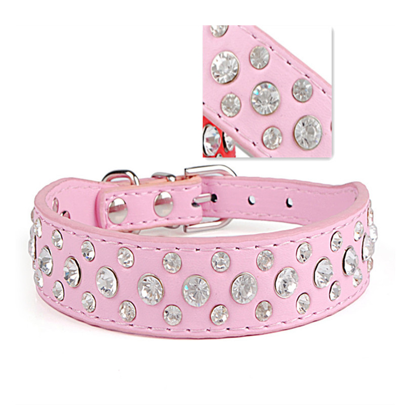 Širina PU kožna ogrlica za kućne ljubimce Okrugla blistava šteneta Puppy Dog Choker Cat Ogrlica za male srednje pse