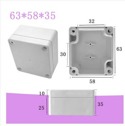 Plastmasas ABS sadales kārbas skrūvējamais kabelis Pielāgots ūdensizturīgs sadales kārbas Ip66 āra elektriskās sadales kārbas korpuss