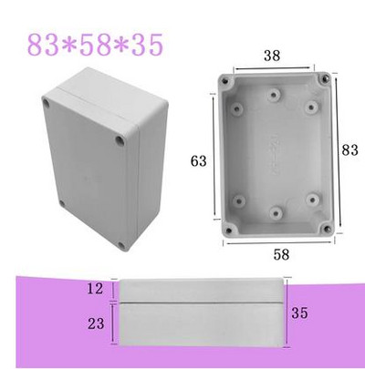 Plastmasas ABS sadales kārbas skrūvējamais kabelis Pielāgots ūdensizturīgs sadales kārbas Ip66 āra elektriskās sadales kārbas korpuss