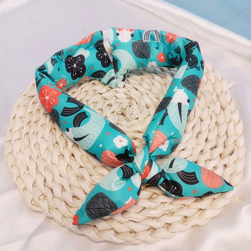 Originalni kućni ljubimac Bandana za pse Tang s otisnutim koncem Puppy Bib Leptir mašna Dodaci za ovratnik za zabave Kitten Grooming Marama Shiba Inu Ogrlica