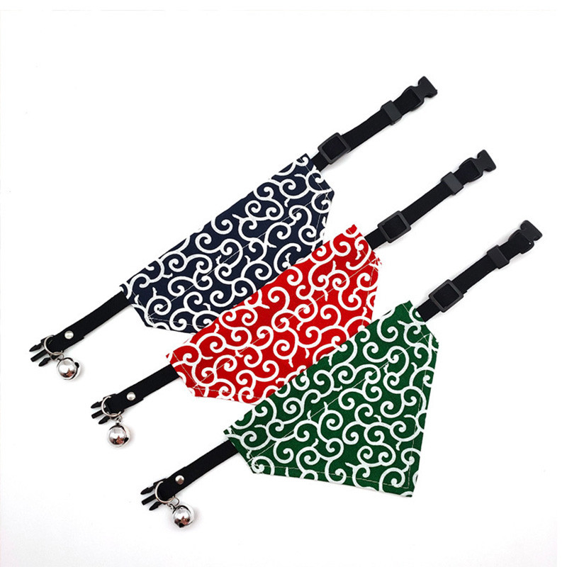 Originalni kućni ljubimac Bandana za pse Tang s otisnutim koncem Puppy Bib Leptir mašna Dodaci za ovratnik za zabave Kitten Grooming Marama Shiba Inu Ogrlica