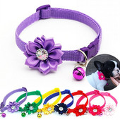 Animal de companie Guler pentru câini Clopoțel Personalizat Ajustabil Panglică de nailon Flori minunate Pisici Colier Câini Accesorii Articole pentru animale de companie Purtare ușor