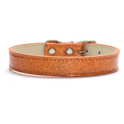 Bling kožna ogrlica za pse, mačke, svjetlucavi materijal, ogrlice s trakom za štene za male srednje velike pse, dodaci, crveno ružičasta XS-3XL