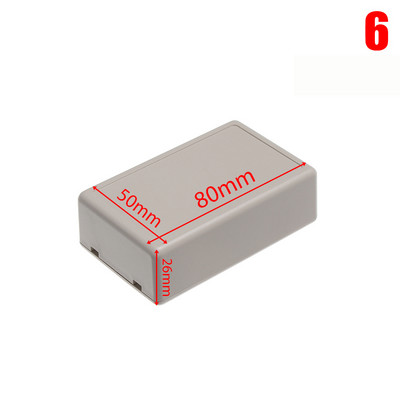 1 tk veekindel ABS plastikust projektikarp hoiukorpus Instrumendi ümbris karbid Elektroonikatarvikud must valge