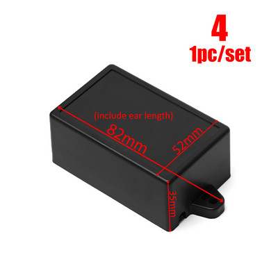 Must-valge elektrooniline projektikarp Abs plastikust instrumendikohver veekindel kate Karbid Elektritööriistade tarvikud praktilised