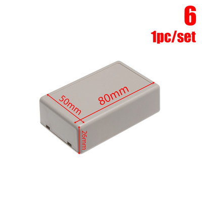 1 tk 8 suurust veekindel valge/hall ABS plastikust projektikarp DIY korpus Instrument Hoiukott Elektroonikatarvikud Välistööriist