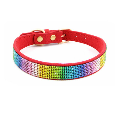 Bling ogrlice za kućne ljubimce s kamenčićima za male srednje pse, mačke, podesiva PU kožna ogrlica za mopse, dodaci za čivave, jorkširske pse