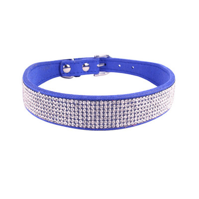 Bling ogrlice za kućne ljubimce s kamenčićima za male srednje pse, mačke, podesiva PU kožna ogrlica za mopse, dodaci za čivave, jorkširske pse