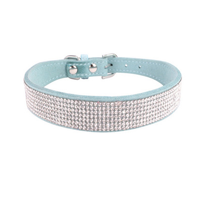 Bling ogrlice za kućne ljubimce s kamenčićima za male srednje pse, mačke, podesiva PU kožna ogrlica za mopse, dodaci za čivave, jorkširske pse