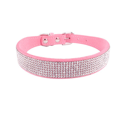 Bling ogrlice za kućne ljubimce s kamenčićima za male srednje pse, mačke, podesiva PU kožna ogrlica za mopse, dodaci za čivave, jorkširske pse