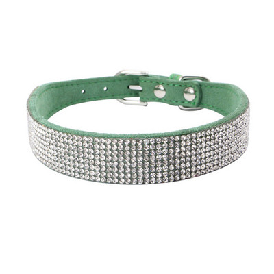 Bling ogrlice za kućne ljubimce s kamenčićima za male srednje pse, mačke, podesiva PU kožna ogrlica za mopse, dodaci za čivave, jorkširske pse