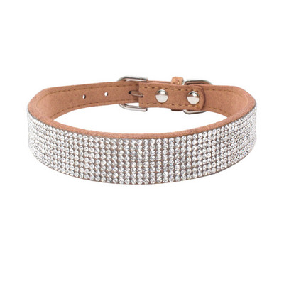 Bling ogrlice za kućne ljubimce s kamenčićima za male srednje pse, mačke, podesiva PU kožna ogrlica za mopse, dodaci za čivave, jorkširske pse