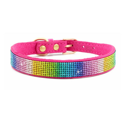 Bling ogrlice za kućne ljubimce s kamenčićima za male srednje pse, mačke, podesiva PU kožna ogrlica za mopse, dodaci za čivave, jorkširske pse