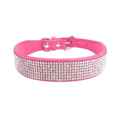 Bling ogrlice za kućne ljubimce s kamenčićima za male srednje pse, mačke, podesiva PU kožna ogrlica za mopse, dodaci za čivave, jorkširske pse