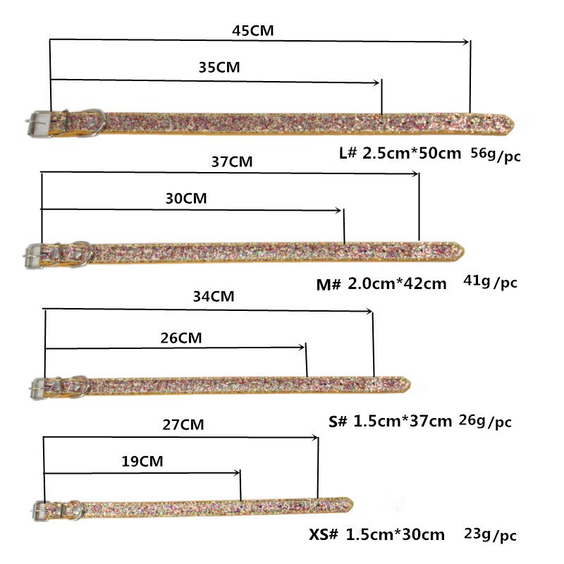 Προμήθειες κατοικίδιων για κατοικίδια Chihuahua Pug Yorkshire, ρυθμιζόμενο δερμάτινο γυαλιστερό κολάρο Bling Puppy Cat
