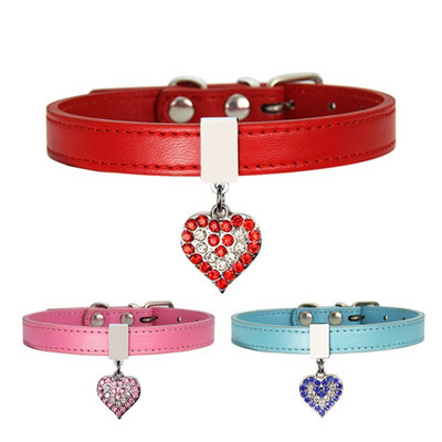 New Dog Collar Pet Dog Leash Cute Pet Peach Heart Dog Collar Cat Collar ошейник за кучета Collar Gatos Chihuahua Leather Collar