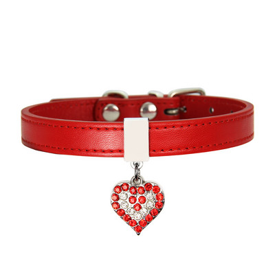 New Dog Collar Pet Dog Leash Cute Pet Peach Heart Dog Collar Cat Collar ošejnik za psa Ogrlica Gatos Chihuahua Kožna ogrlica