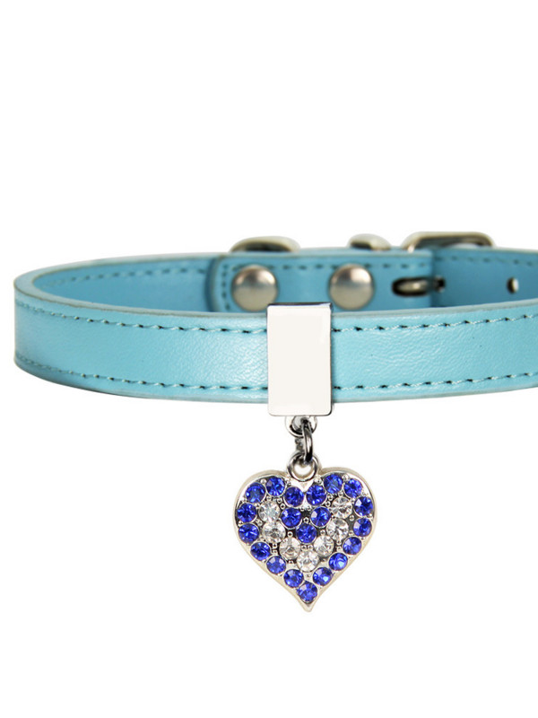 New Dog Collar Pet Dog Leash Cute Pet Peach Heart Dog Collar Cat Collar ošejnik za psa Ogrlica Gatos Chihuahua Kožna ogrlica
