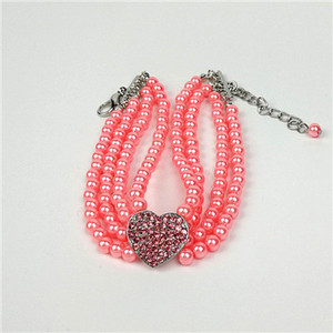 Luksuzna mačja ogrlica za pse u četiri reda biserna dijamantna ogrlica lančić za ogrlicu za male pse za mačke 20/25/30 cm dodatak za ljubimce sa kamenčićima