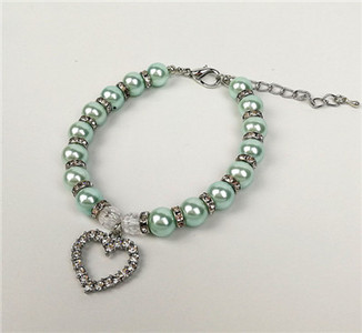 Luksuzna mačja ogrlica za pse u četiri reda biserna dijamantna ogrlica lančić za ogrlicu za male pse za mačke 20/25/30 cm dodatak za ljubimce sa kamenčićima