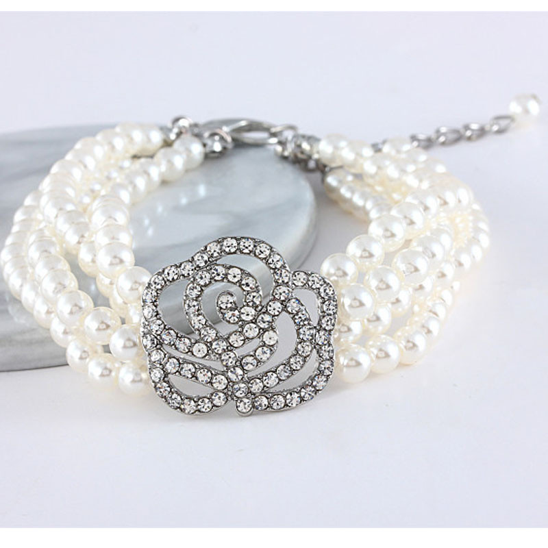 Luksuzna mačja ogrlica za pse u četiri reda biserna dijamantna ogrlica lančić za ogrlicu za male pse za mačke 20/25/30 cm dodatak za ljubimce sa kamenčićima