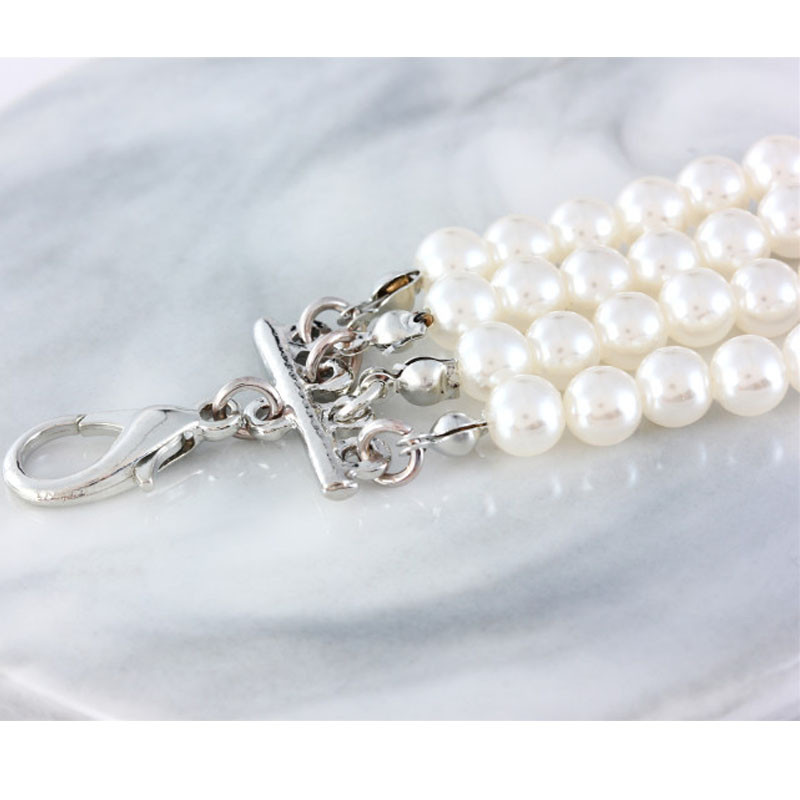 Luksuzna mačja ogrlica za pse u četiri reda biserna dijamantna ogrlica lančić za ogrlicu za male pse za mačke 20/25/30 cm dodatak za ljubimce sa kamenčićima