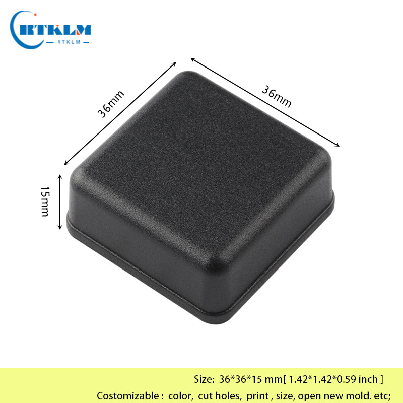 Mala električna razvodna kutija Prilagođeno plastično kućište Električno kućište ABS plastika Projektne kutije za instrumente 36*36*15 mm