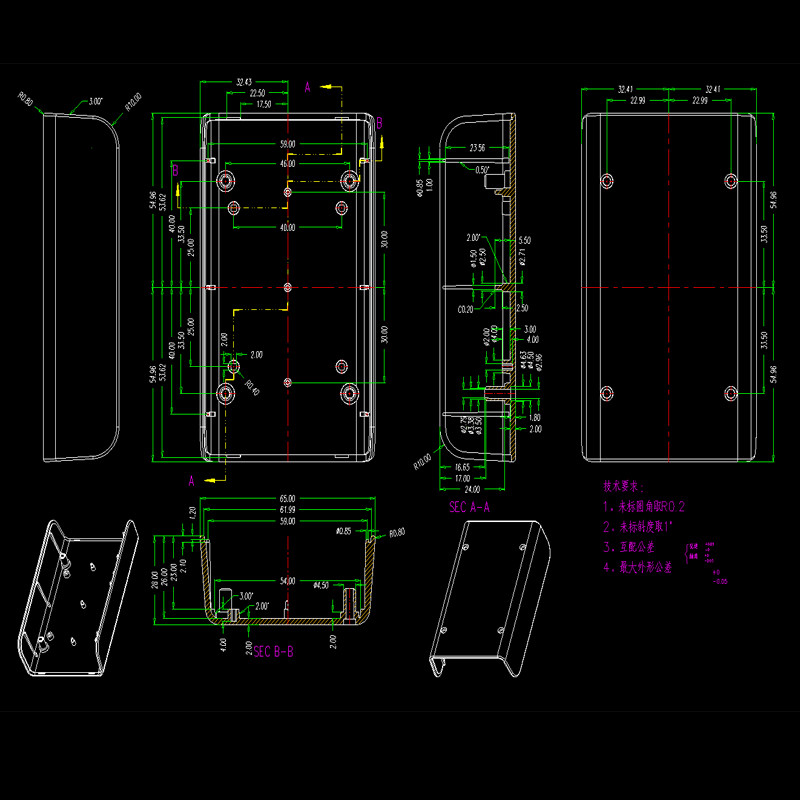DIY plastična kutija za elektronsku projektnu razvodnu kutiju plastična razvodna kutija projektna kutija prilagođeno stolno kućište 110*65*28mm