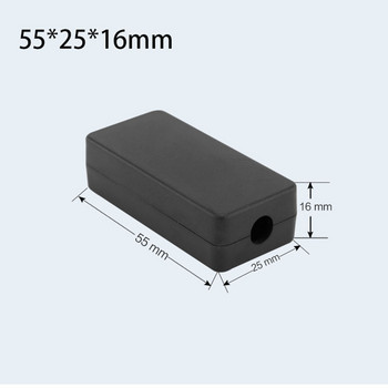 60*25*16mm Πλαστικό μαύρο μικρό πλαστικό κουτί διακλάδωσης Κουτί οργάνων μονάδας USB με δύο άκρα εξερχόμενο μικρό κέλυφος