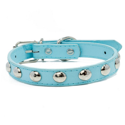 Mājdzīvnieku kucēnu kakla siksna Mode krāsainas ādas suņu kaklasiksnas radžotas apkakles maziem suņiem kaķiem Jaundzimušajiem franču buldogiem ID kakla siksna