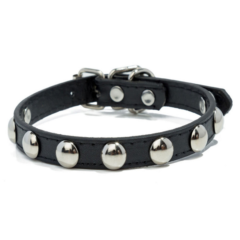 Mājdzīvnieku kucēnu kakla siksna Mode krāsainas ādas suņu kaklasiksnas radžotas apkakles maziem suņiem kaķiem Jaundzimušajiem franču buldogiem ID kakla siksna