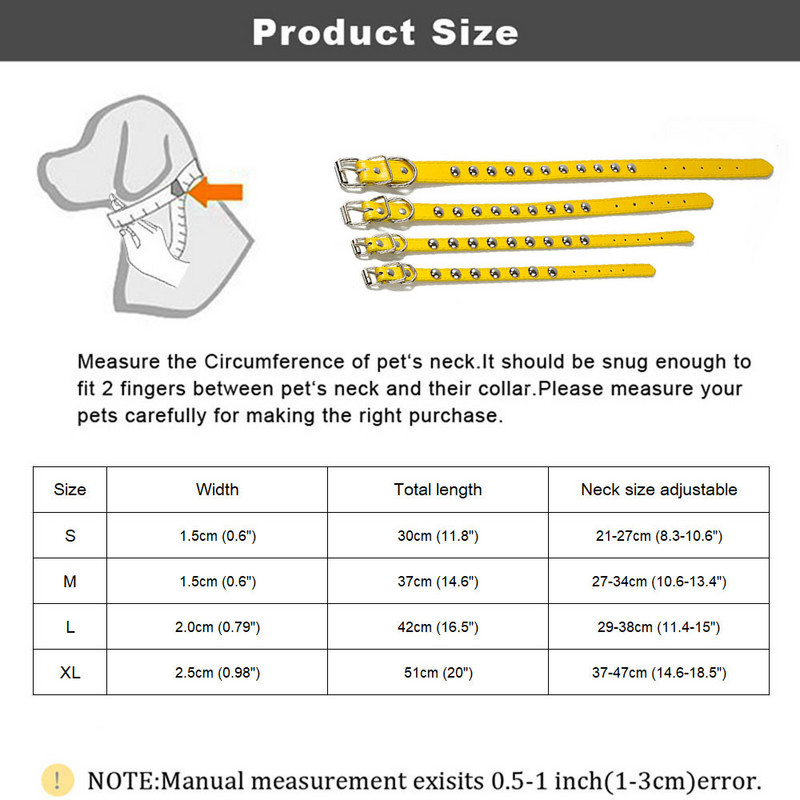 Mājdzīvnieku kucēnu kakla siksna Mode krāsainas ādas suņu kaklasiksnas radžotas apkakles maziem suņiem kaķiem Jaundzimušajiem franču buldogiem ID kakla siksna