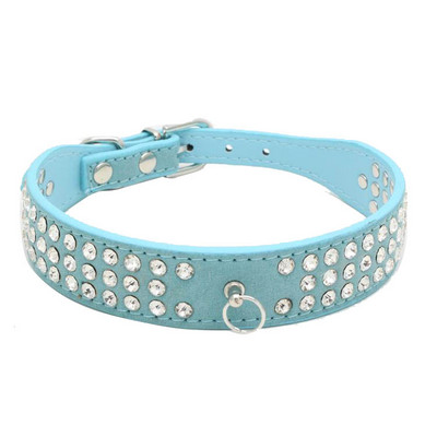 Dimanta Rhinestone Mājdzīvnieki Suņu kaklasiksnas Zamšādas Ādas Maziem Vidējiem Suņiem Siksnas Regulējama Kucēna Čivavas Jorkšīras Kaklasiksna