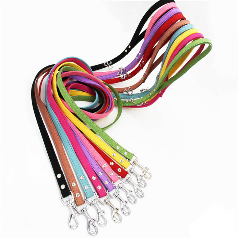 Dimanta Rhinestone Mājdzīvnieki Suņu kaklasiksnas Zamšādas Ādas Maziem Vidējiem Suņiem Siksnas Regulējama Kucēna Čivavas Jorkšīras Kaklasiksna