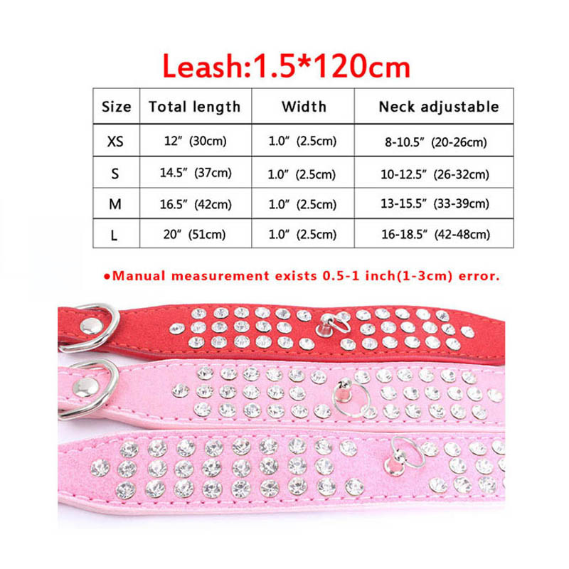 Dimanta Rhinestone Mājdzīvnieki Suņu kaklasiksnas Zamšādas Ādas Maziem Vidējiem Suņiem Siksnas Regulējama Kucēna Čivavas Jorkšīras Kaklasiksna