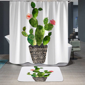 Лале Лотос Цветя Дървета Водоустойчива завеса за душ 3D завеса за баня с кука Рисуване с мастило Декор Комплект продукти за баня за баня