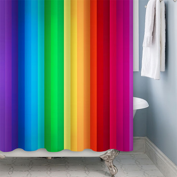 Цветна завеса за душ Rainbow Boho Водоустойчиви завеси за баня от полиестерна тъкан с куки за домашен декор на баня