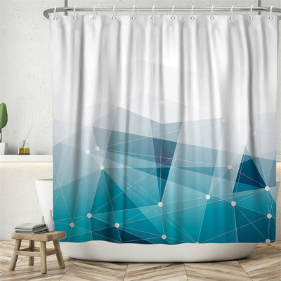 Szivárvány színes Boho zuhanyfüggöny Vízálló poliészter szövet Fürdőfüggöny akasztóval a fürdőszoba lakberendezéséhez