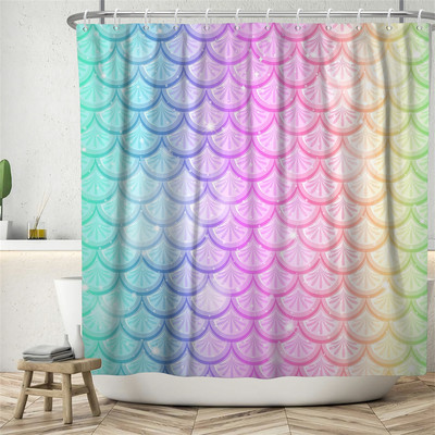 Szivárvány színes Boho zuhanyfüggöny Vízálló poliészter szövet Fürdőfüggöny akasztóval a fürdőszoba lakberendezéséhez