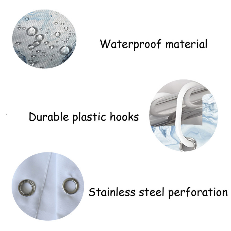 Szivárvány színes Boho zuhanyfüggöny Vízálló poliészter szövet Fürdőfüggöny akasztóval a fürdőszoba lakberendezéséhez