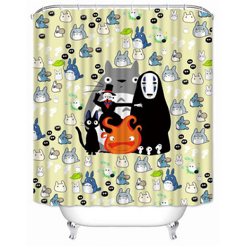 Musife Персонализирана завеса за душ Totoro Водоустойчива завеса за баня от полиестерна тъкан