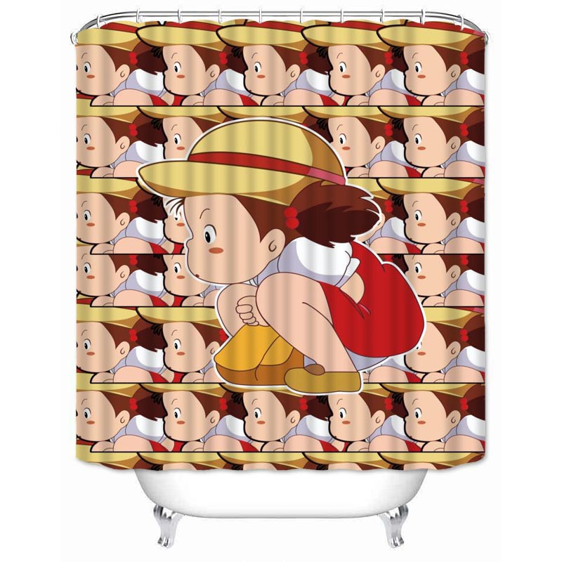 Musife Custom Totoro dušas aizkars Ūdensizturīgs vannas istabas poliestera auduma vannas istabas aizkars