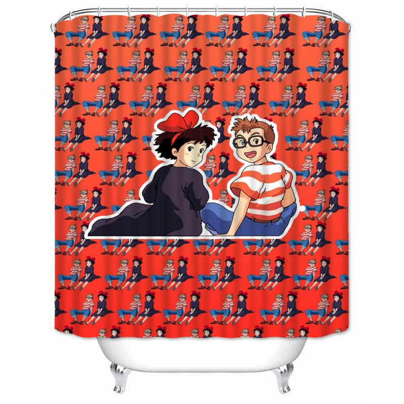 Musife Custom Totoro dušas aizkars Ūdensizturīgs vannas istabas poliestera auduma vannas istabas aizkars